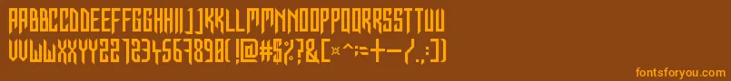 InForTheKillCaps Font – Orange Fonts on Brown Background