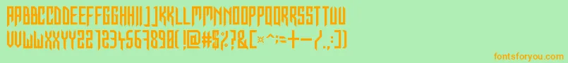 InForTheKillCaps Font – Orange Fonts on Green Background