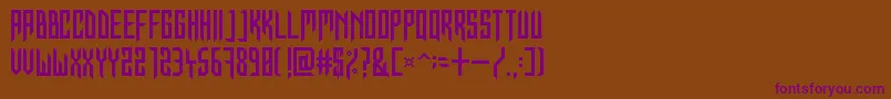 InForTheKillCaps Font – Purple Fonts on Brown Background