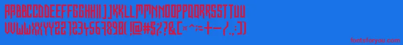 InForTheKillCaps Font – Red Fonts on Blue Background