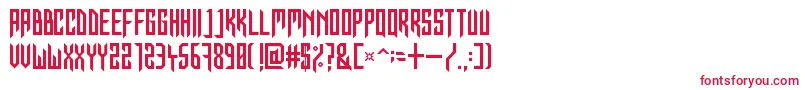 InForTheKillCaps Font – Red Fonts on White Background