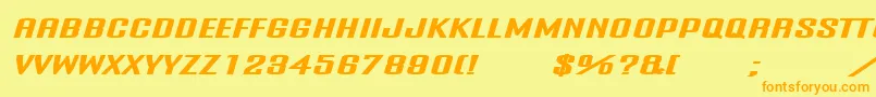 Onani Font – Orange Fonts on Yellow Background