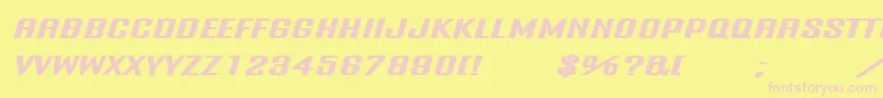 Onani Font – Pink Fonts on Yellow Background