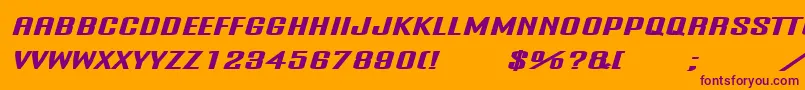 Onani Font – Purple Fonts on Orange Background