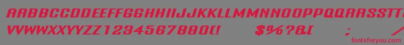Onani Font – Red Fonts on Gray Background