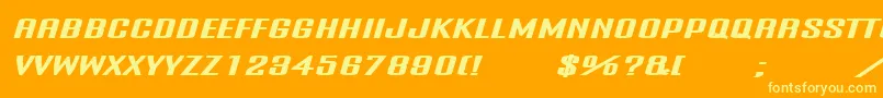 Onani Font – Yellow Fonts on Orange Background