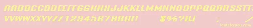 Onani Font – Yellow Fonts on Pink Background