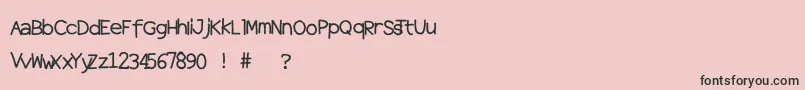 Halftones Font – Black Fonts on Pink Background