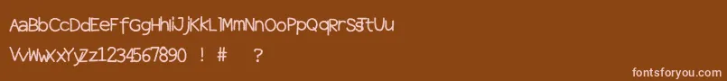 Halftones Font – Pink Fonts on Brown Background