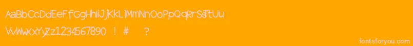 Halftones Font – Pink Fonts on Orange Background