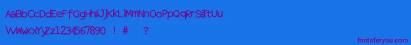 Halftones Font – Purple Fonts on Blue Background