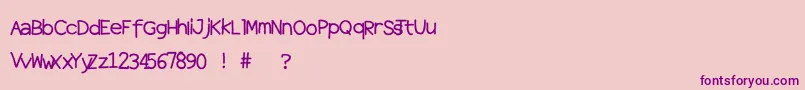 Halftones Font – Purple Fonts on Pink Background