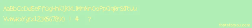 Halftones Font – Yellow Fonts on Green Background