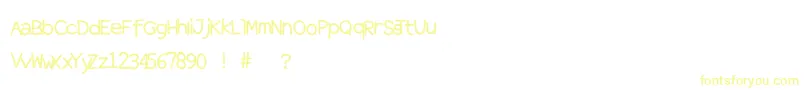Halftones Font – Yellow Fonts on White Background