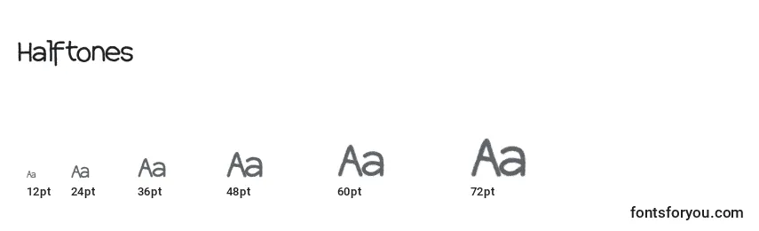 Halftones Font Sizes