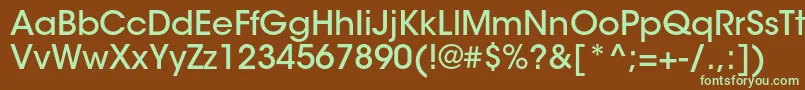 Шрифт ItcavantgardestdMd – зелёные шрифты на коричневом фоне