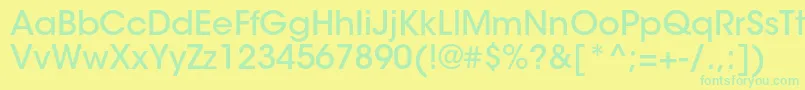 ItcavantgardestdMd Font – Green Fonts on Yellow Background