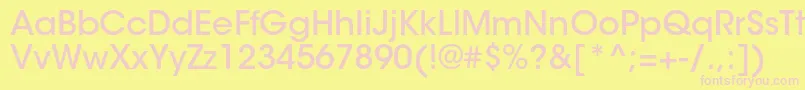 ItcavantgardestdMd Font – Pink Fonts on Yellow Background