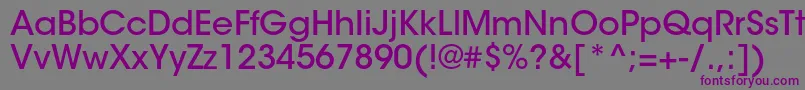 ItcavantgardestdMd Font – Purple Fonts on Gray Background