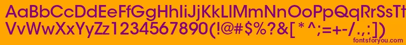 ItcavantgardestdMd Font – Purple Fonts on Orange Background