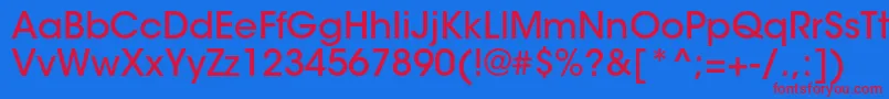 ItcavantgardestdMd Font – Red Fonts on Blue Background