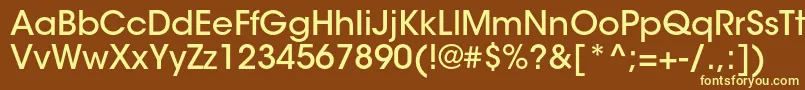 Шрифт ItcavantgardestdMd – жёлтые шрифты на коричневом фоне