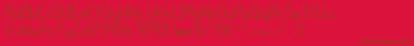 Amyn Font – Brown Fonts on Red Background
