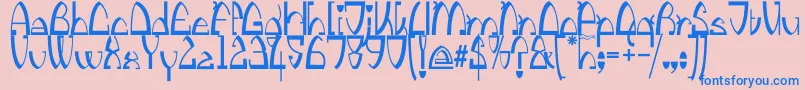 KingthingsStirrup Font – Blue Fonts on Pink Background