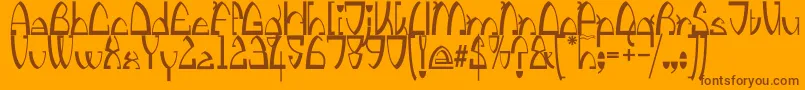 KingthingsStirrup Font – Brown Fonts on Orange Background