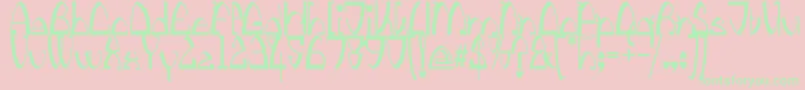KingthingsStirrup Font – Green Fonts on Pink Background