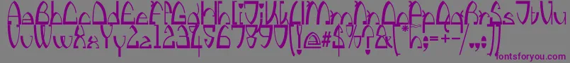 KingthingsStirrup Font – Purple Fonts on Gray Background