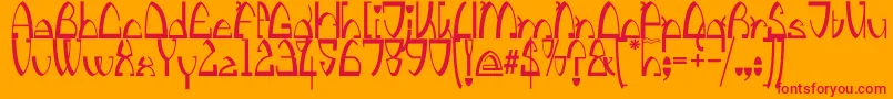 fuente KingthingsStirrup – Fuentes Rojas Sobre Fondo Naranja