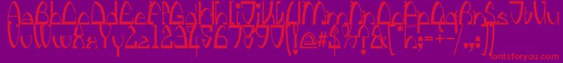 KingthingsStirrup Font – Red Fonts on Purple Background