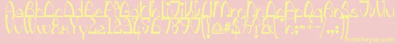 KingthingsStirrup Font – Yellow Fonts on Pink Background