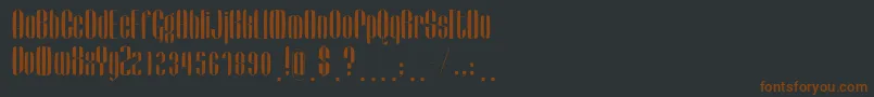 Fsfunkturm-fontti – ruskeat fontit mustalla taustalla