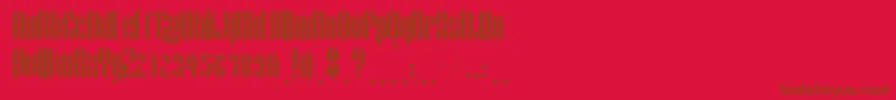 Fsfunkturm Font – Brown Fonts on Red Background
