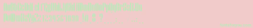 Fsfunkturm Font – Green Fonts on Pink Background