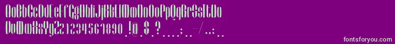 Fsfunkturm Font – Green Fonts on Purple Background