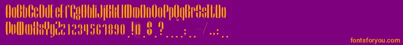 Fsfunkturm Font – Orange Fonts on Purple Background