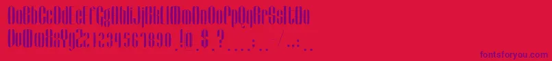 Fsfunkturm Font – Purple Fonts on Red Background