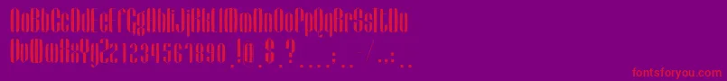 Fsfunkturm Font – Red Fonts on Purple Background