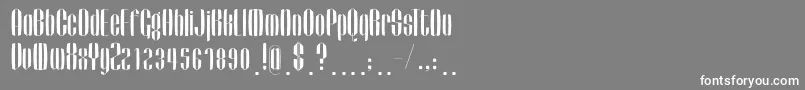 Fsfunkturm Font – White Fonts on Gray Background