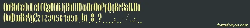 Fsfunkturm Font – Yellow Fonts on Black Background