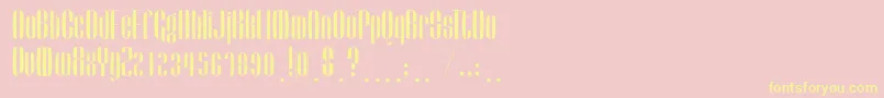 Fsfunkturm Font – Yellow Fonts on Pink Background