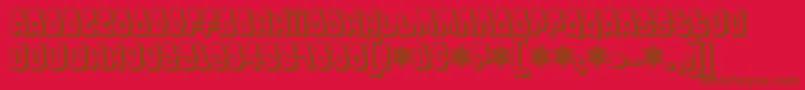 Oddessey7000 Font – Brown Fonts on Red Background