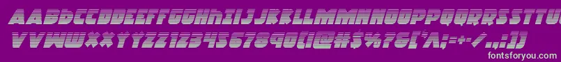 Racketsquadgradital Font – Green Fonts on Purple Background