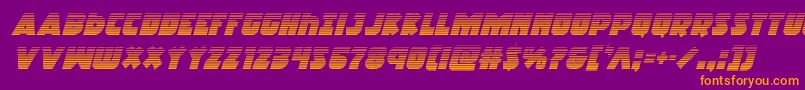 Racketsquadgradital Font – Orange Fonts on Purple Background