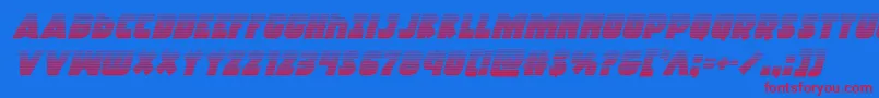 Racketsquadgradital Font – Red Fonts on Blue Background