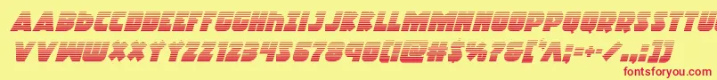 Racketsquadgradital Font – Red Fonts on Yellow Background