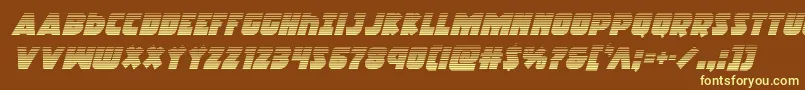 Racketsquadgradital Font – Yellow Fonts on Brown Background